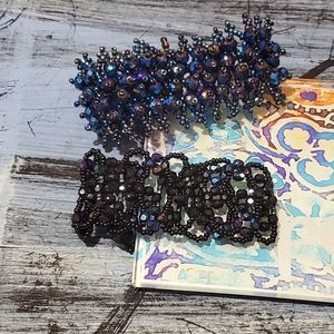 WHBM‎ iridescent beaded bracelets